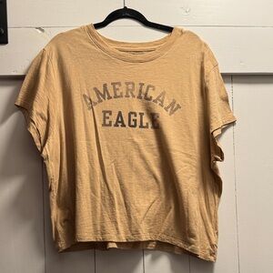 American Eagle Outfitters Women's Beige Graphic Tee